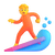 Person surfing