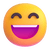 Grinning face with smiling eyes