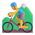 Homme faisant du VTT
